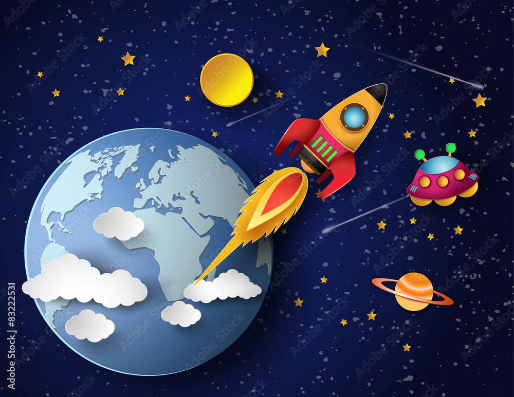 Fototapeta premium Start rakiety kosmicznej.