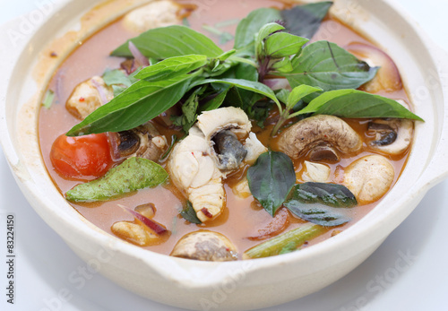 fish tom yum closeup