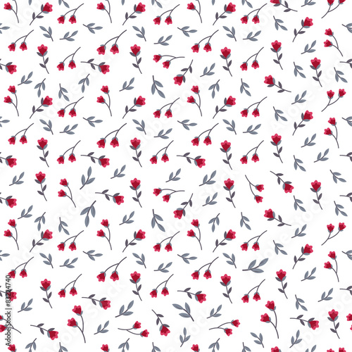 cute vector flowers seamless pattern