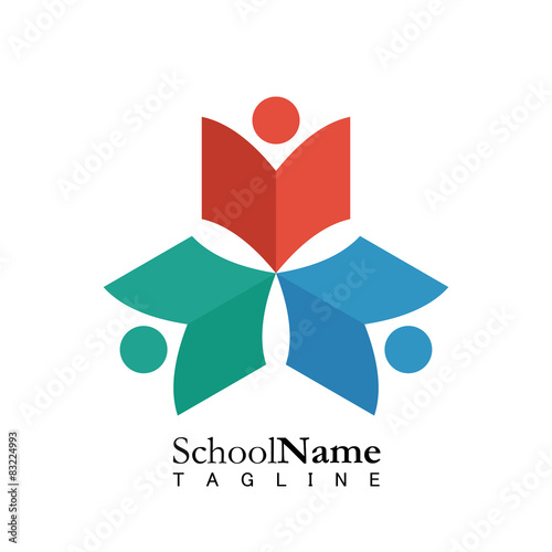 School education logo icon vector