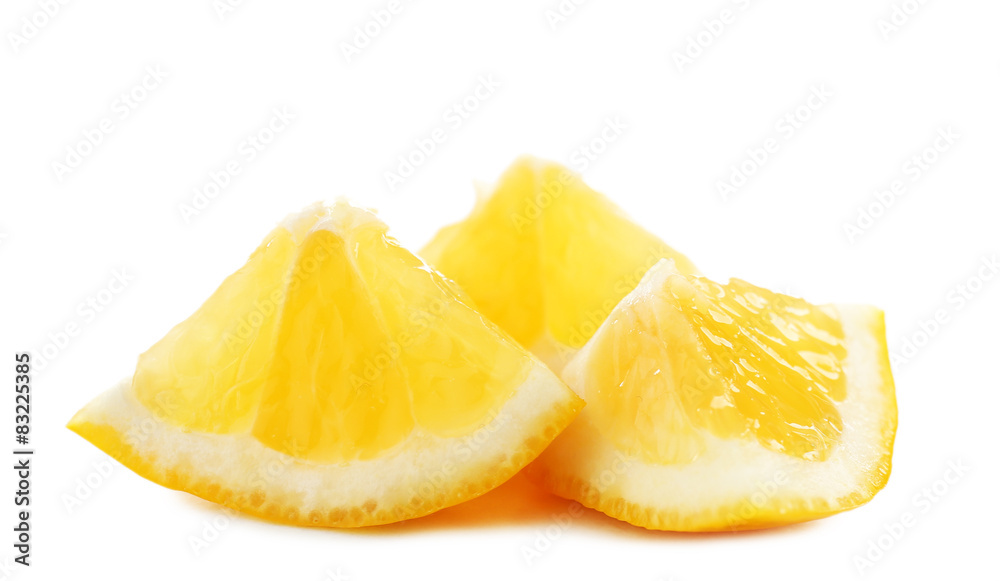 Sliced lemon isolated on white Sliced lemon isolated on white