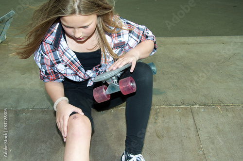 Verletzung beim Skateboardfahren