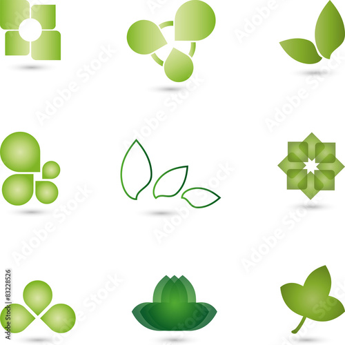 Blätter, Logos Sammlung, Bio, Eco