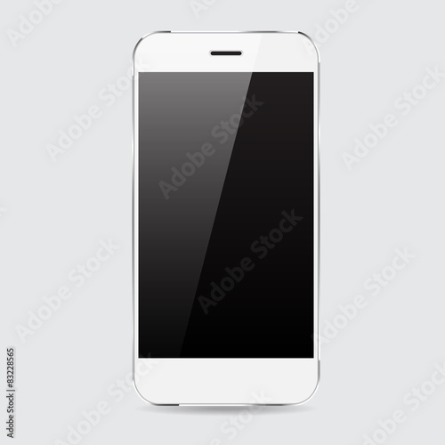 white smartphone vector design