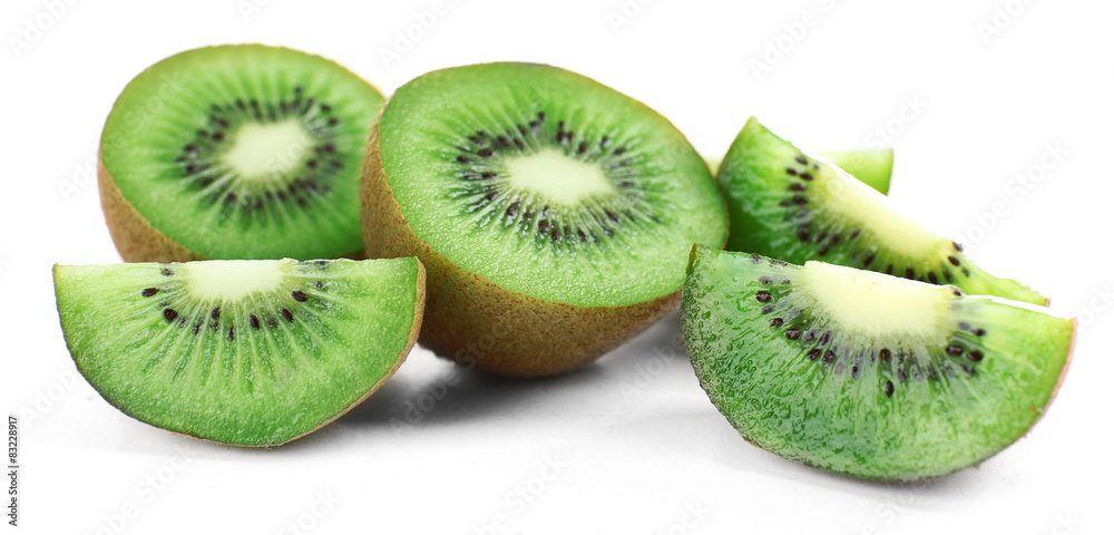 Fototapeta premium Juicy kiwi fruit isolated on white