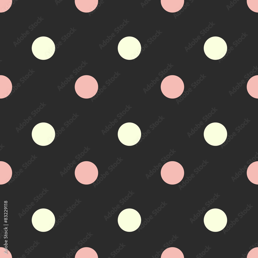 Seamless polka dot pattern. Vector illustration. Retro style background