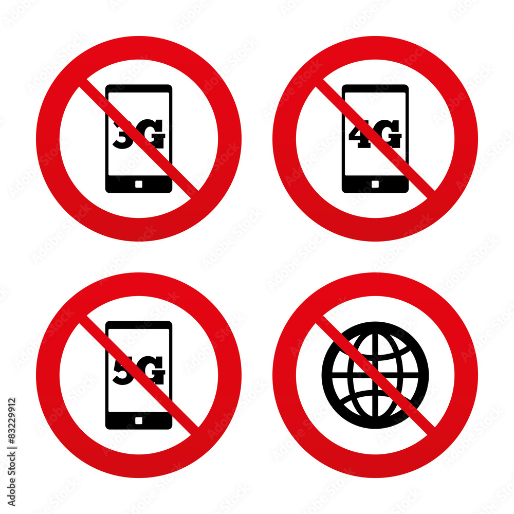 Mobile telecommunications icons. 3G, 4G and 5G. Mobile telecommunications icons. 3G, 4G and 5G.
