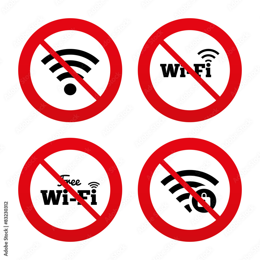 Wifi Wireless Network icons. Wi-fi zone locked. Wifi Wireless Network icons. Wi-fi zone locked.