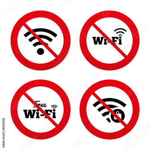 Wifi Wireless Network icons. Wi-fi zone locked.