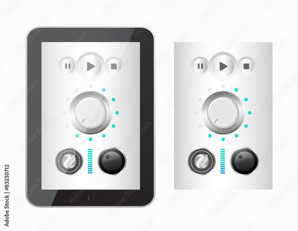 Music playing interface vector Music playing interface vector