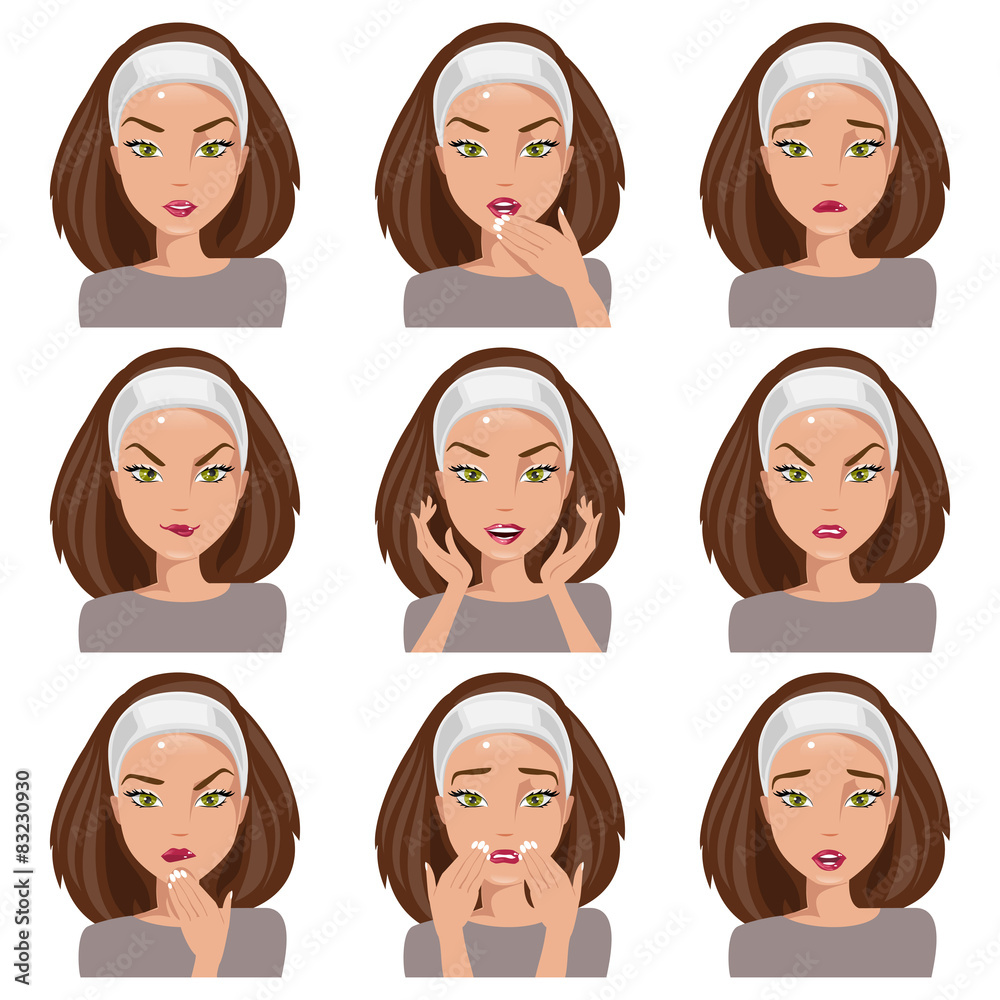 Collection of emotions. Vector Illustration Collection of emotions. Vector Illustration
