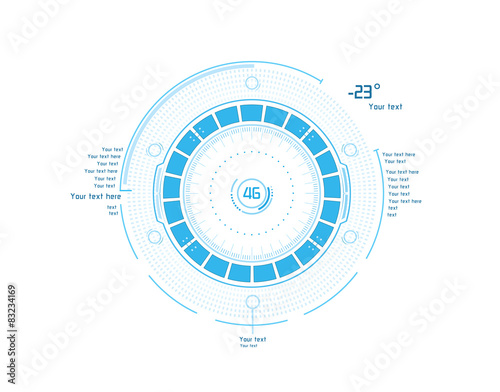 Futuristic infographics as head-up display