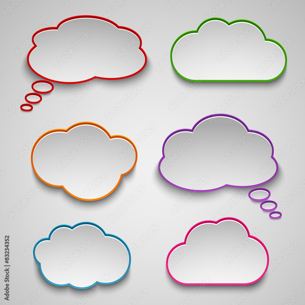 Pointers like colored clouds template