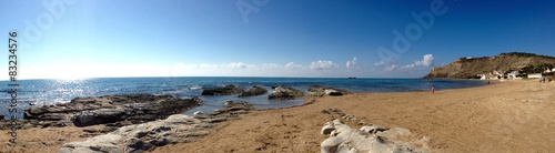 Panorama of a sandy beach 