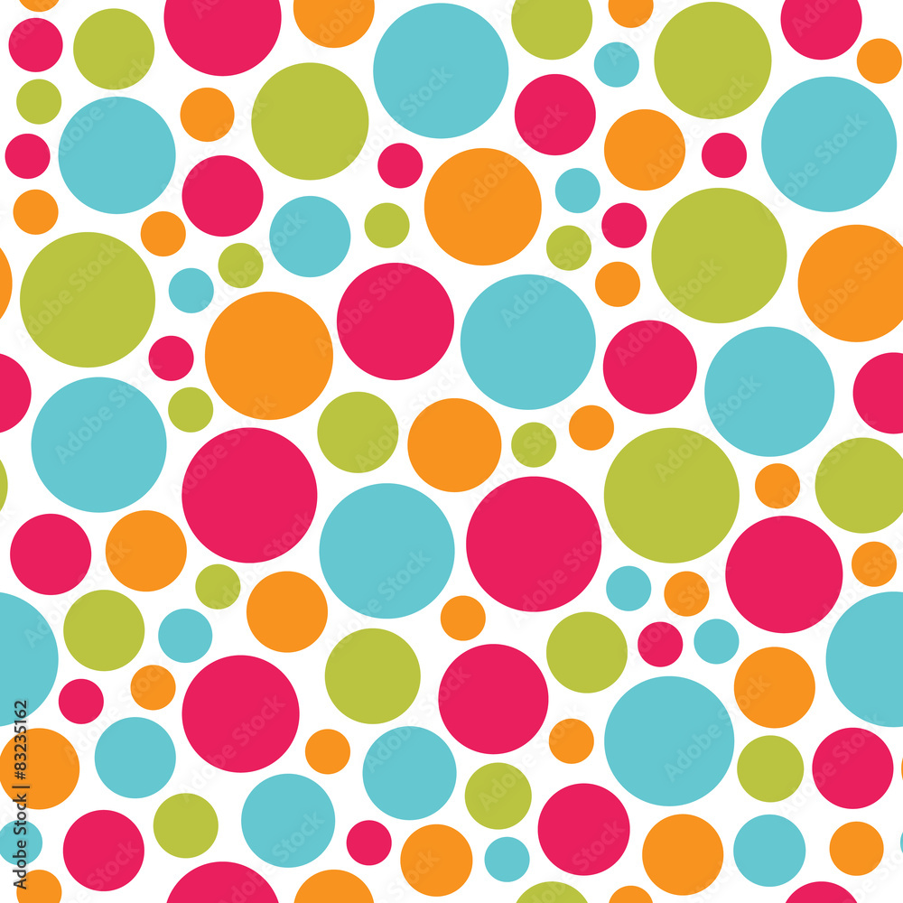 seamless colorful dots pattern vector background
