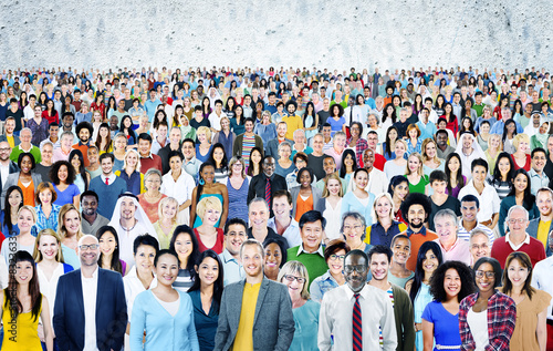 Large Group of Diverse Multiethnic Cheerful Concept