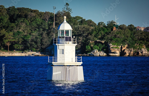 Navigational lighthouse buoy Sydney harbour Australia