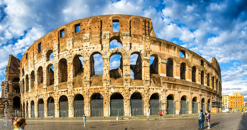 Beautiful view of Colosseum in Rome