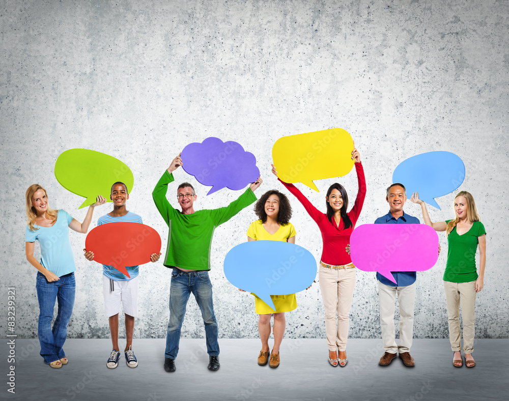 Naklejka premium Diversity Ethnicity Global Community Communication Concept