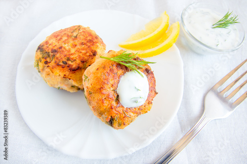 Принти на полотні fish cakes (cutlets)