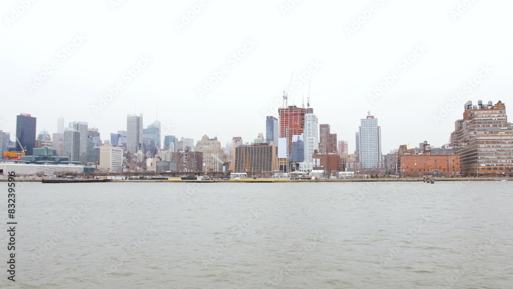 View from ferry on Manhattan, New York
