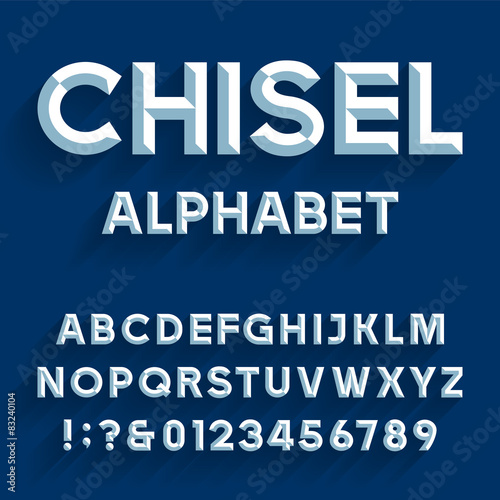 Chiseled Alphabet Vector Font