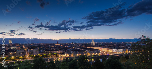 Turin during blue hour