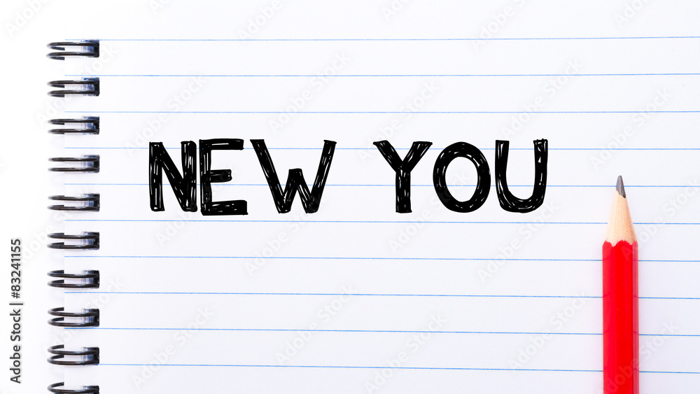 New You Text written on notebook page New You Text written on notebook page