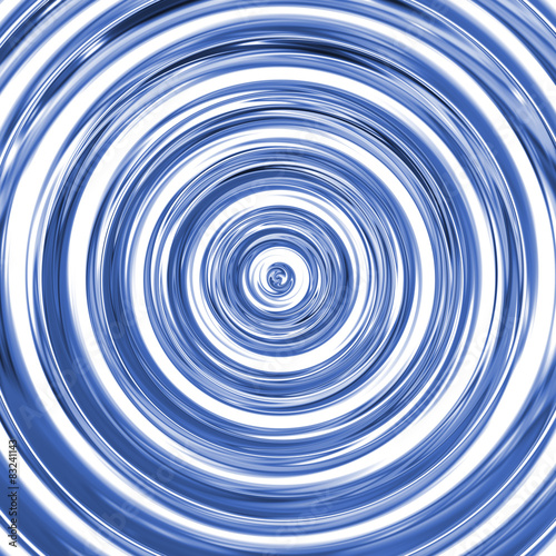 3D blue wave, mirror spiral