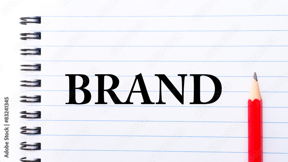BRAND Text written on notebook page BRAND Text written on notebook page