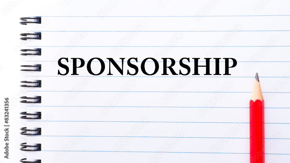 Sponsorship Text written on notebook page
