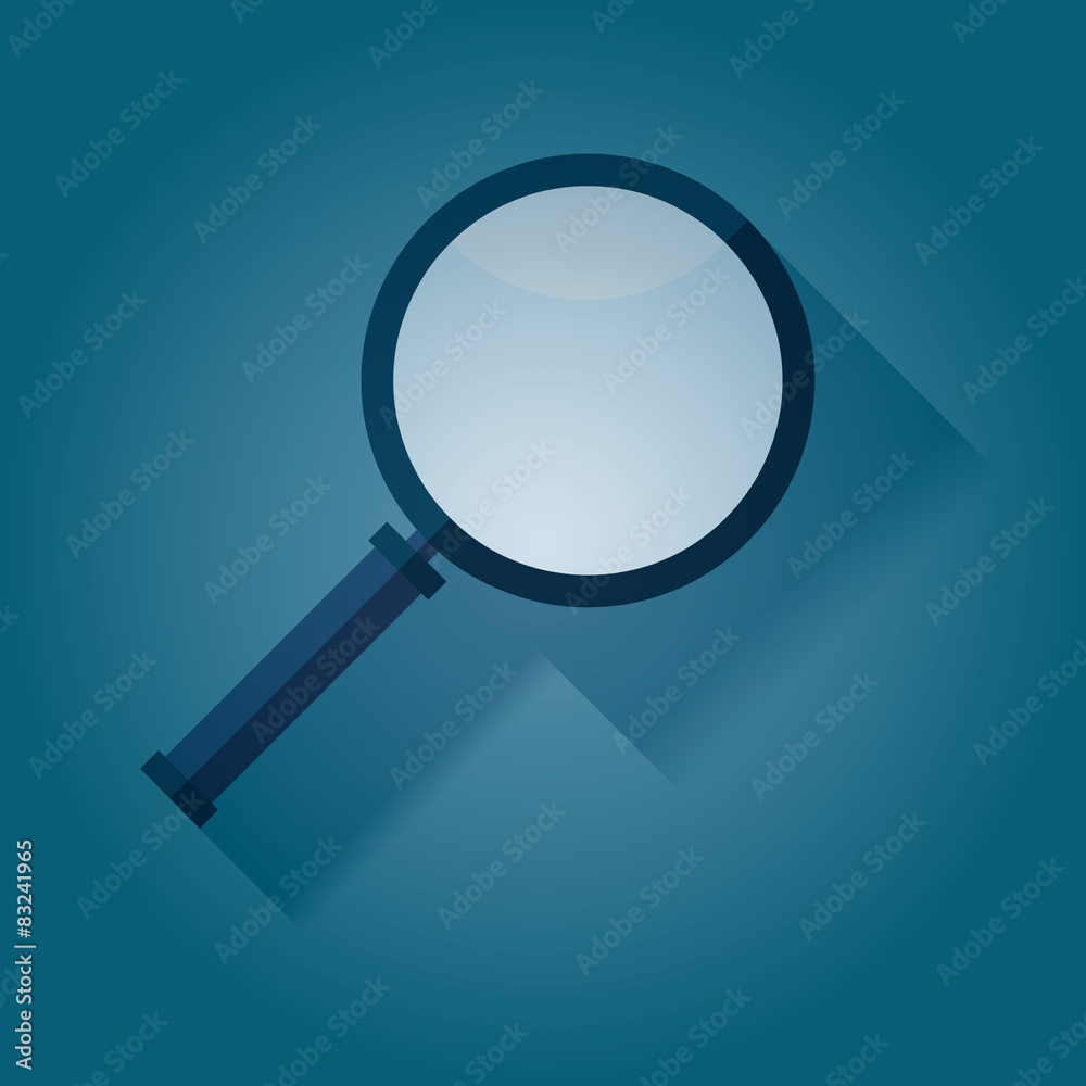 Magnifying Glass flat icon with long shadow
Magnifying Glass flat icon with long shadow
