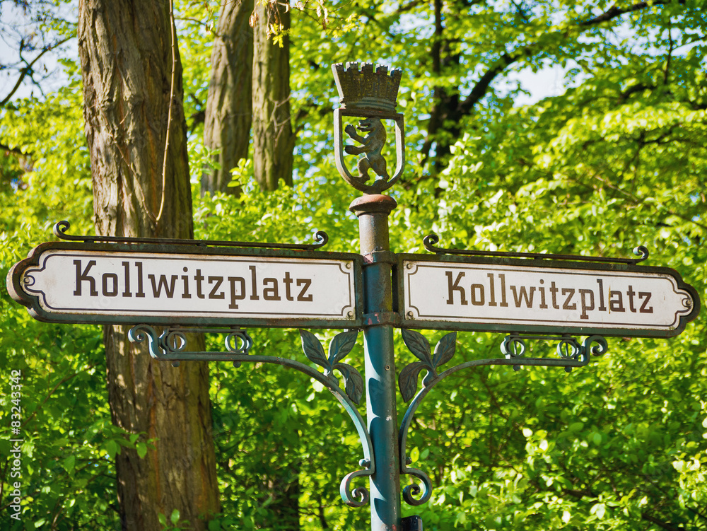 Naklejka premium Berliner Strassenschild
