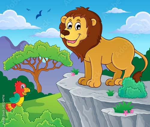 Fototapeta Naklejka Na Ścianę i Meble -  Lion theme image 1