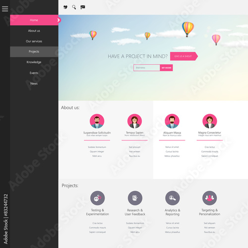 Flat Website Template