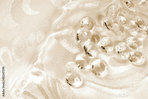diamonds on floral fabric