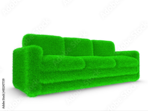 Sofa aus grünem Gras