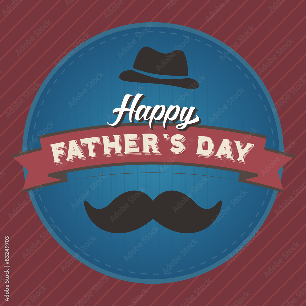 Fototapeta premium Happy Father's Day Badge