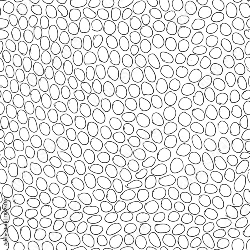 Handmade monochrome seamless background with roundish curve.