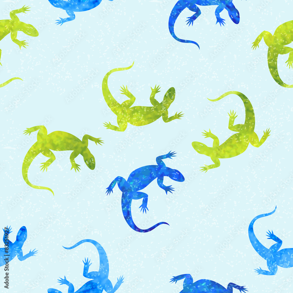 Fototapeta premium Lizards seamless pattern