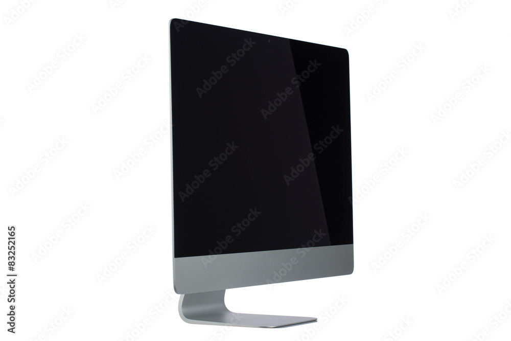 Modern computer monitor with black screen. Modern computer monitor with black screen.