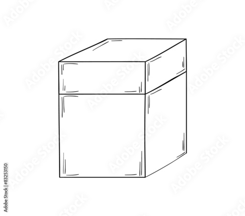 closed paper box