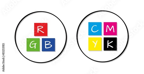rgb and cmyk icons