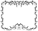 Frame from an ivy, vector illustration. Floral frame