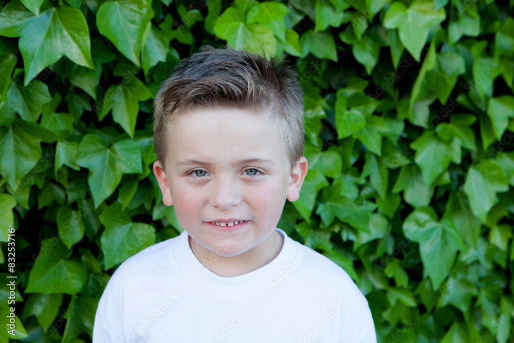 Smiling boy with blue eyes about 5 years Smiling boy with blue eyes about 5 years