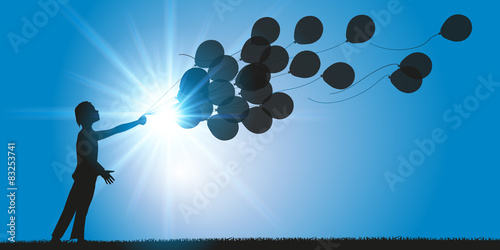Fille Ballons de Baudruche