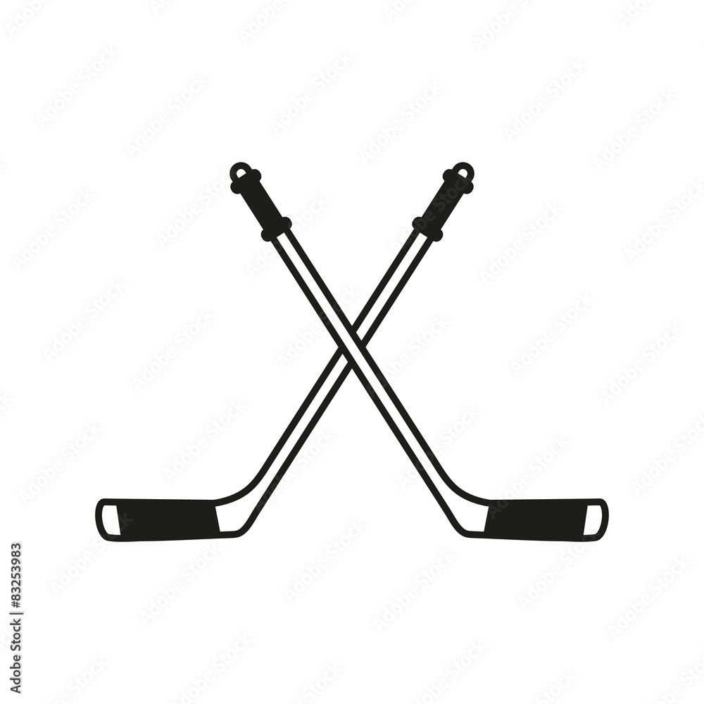 Hockey icon. Sport symbol. Flat