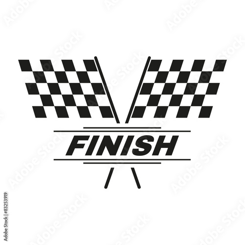 The race flag icon. Finish symbol. Flat