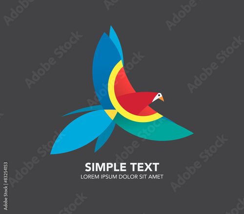 logo and symbol parrot fly