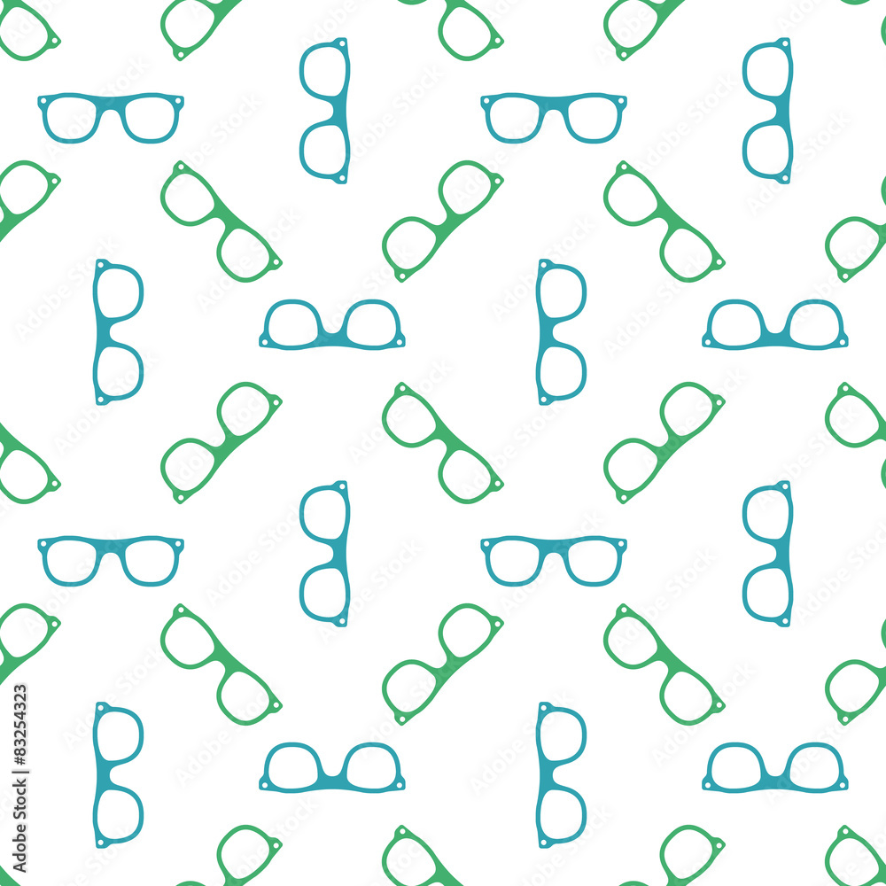 Eyeglasses seamless vector pattern